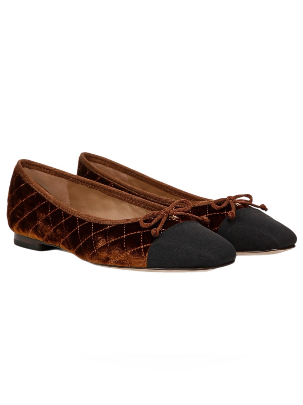 Sam Edelman Marilyn Ballet Flat Camel Velvet Size 7 1/2 New In Box